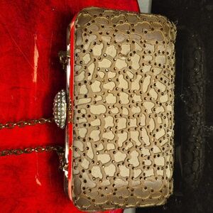 P27- Elegant Gold Clutch Bag